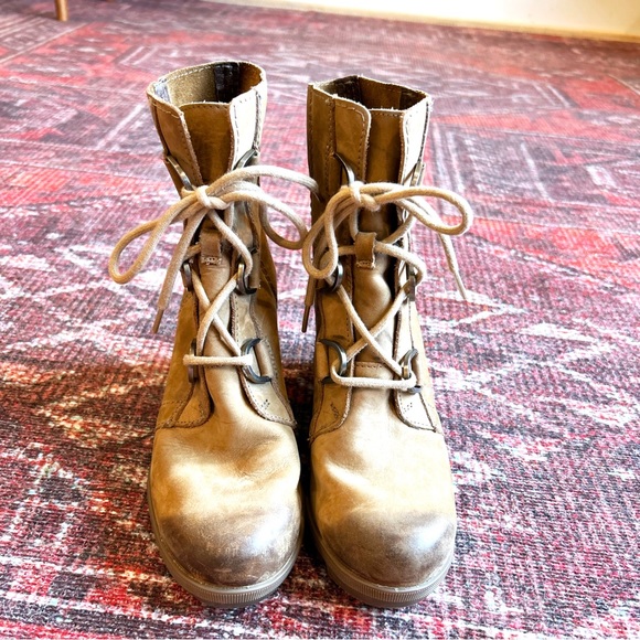 ✨Sorel Women's Joan Of Arctic Wedge Ash Brown Ankle-High Leather Rain Boot - Picture 8 of 11